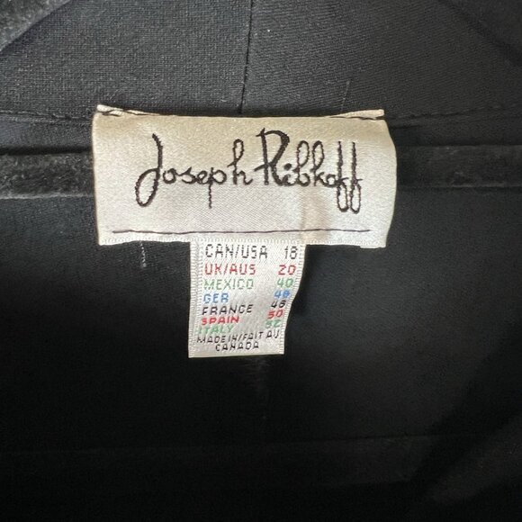 Joseph Ribkoff Women's Black Full Zip Front Ruched Stretch Dress Size 18 - Picture 5 of 9